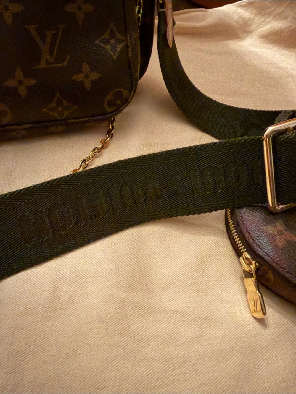 Louis Vuitton Brown Monogram Multi-Pouch Crossbody with Coin Pouch
